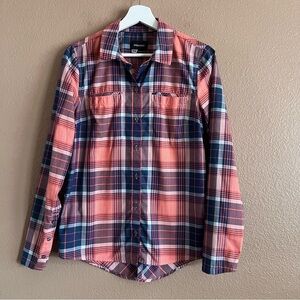 Marmot Women’s Plaid Button-Up Long Sleeve Shirt Size Medium